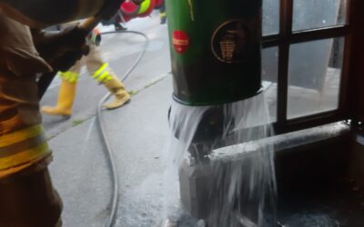 Kleinbrand eines Mistkübels