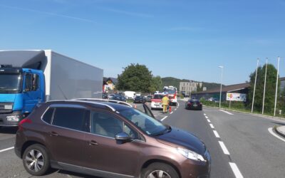 Aufräumarbeiten nach VU