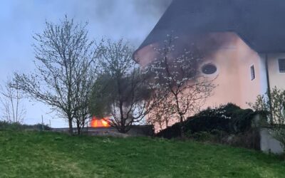 Mülltonnenbrand beim Pfarrhof