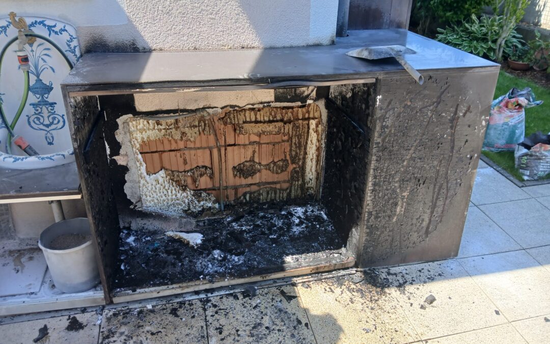 Fassadenbrand endet glimpflich
