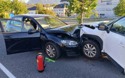 Aufräumen nach Verkehrsunfall