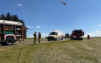 Verkehrsunfall mit eingeklemmter Person